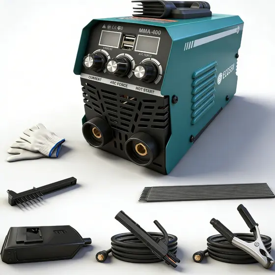 Máquina De Solda Inversora 120a MMA 400 120A Trato 60 Hz Leve 220v
