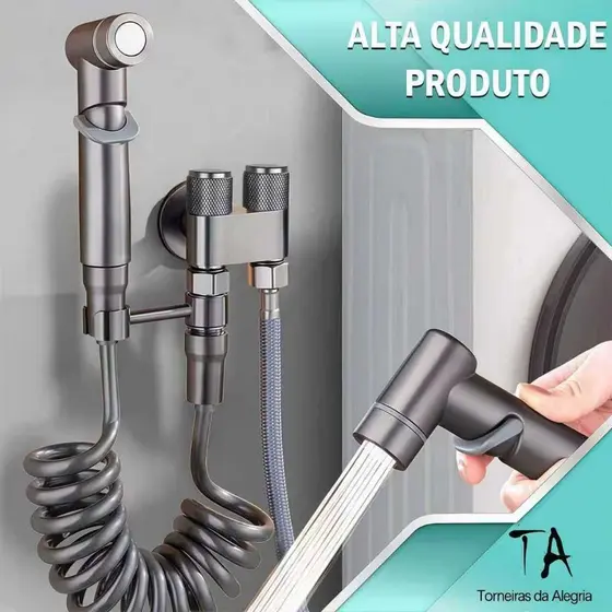 Kit Ducha Higiênica para Banheiro com Registro Angular 1/2"