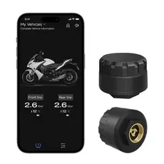 [Monitor de pressão de pneus com aplicativo externo de alta precisão] Monitor de pressão de carro/motocicleta/pneu, Andr