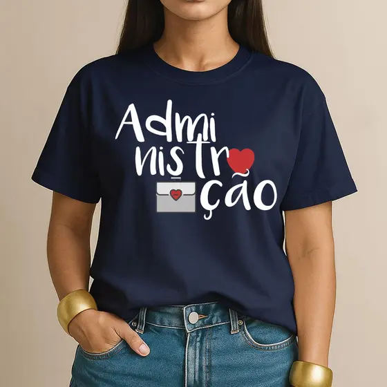 Camiseta Unissex Administração para curso graduação faculdade ADM Algodão