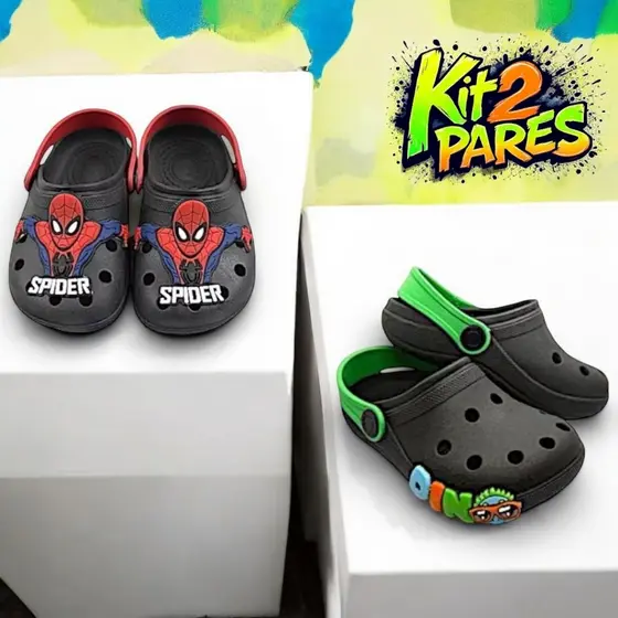 Sandália Infantil Menino Super Herói e Dinossauro Leve e Macio com Sola Antiderrapante