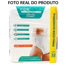 Fralda Calça Vida Nova Pants Unissex Incontigência Moderada A Severa Cintura Elástica Fácil Vestir 32 Unidades Pacote