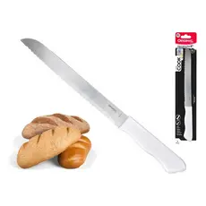 Faca Para Pão Bolo Lâmina Serrilhada Aço Inox Pro 31,5 Cm 8  Branco