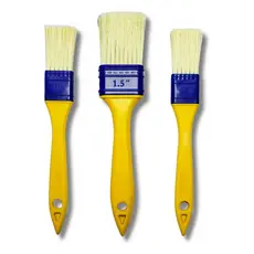 Kit Pincel Trincha Fbg Para Pintura Com Cabo Plástico C/ 3 Peças Branco