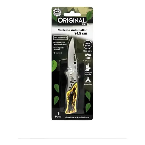 Canivete Automático 14,5 Cm! 0048 Cor Prata