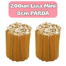 Mini Lixa de Unha 8cm PARDA - Uso Profissional, Ideal para Manicure e Pedicure
