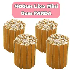 Kit Mini Lixa de Unha 8cm PARDA – Descartável, Uso Profissional, Ideal para Manicure e Pedicure