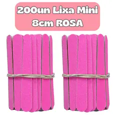 Mini Lixa ROSA 8cm Descartável Manicure Pedicure Clinica Estética