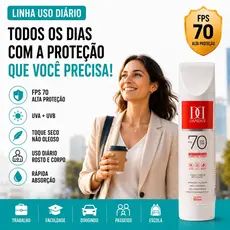 ANTISSINAIS, PROTETOR SOLAR FPS 70, DANDAS 150 ML, ROSTO E CORPO,TOQUE SECO,