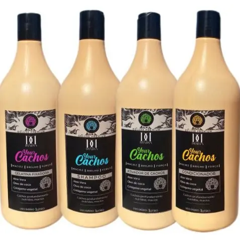 Kit Ativador de Cachos Com 4 Produtos De 1 L -DANDAS - Pronta Entrega