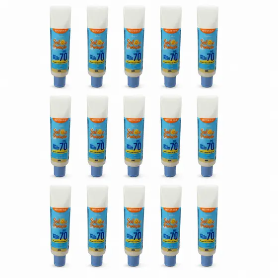 KIT 15 Protetor Solar Facial e Corporal FPS 70 Alta proteção 60ml