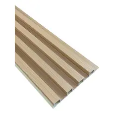 Painel PVC Ripado 1,01m x 15,5cm Madeira Clara Revestimento Decorativo Fácil Instalação