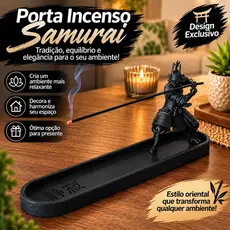 Incensário guerreiro samurai  Decorativo Porta Incenso Aconchegante Zen Spa acompanha 3 incenso sortido