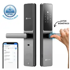 Fechadura Digital Inteligente Ezviz DL05 Biometria, Senha e Campainha Integrada