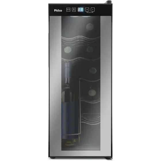 Adega Philco 12 Garrafas Display Digital Preta – Bivolt