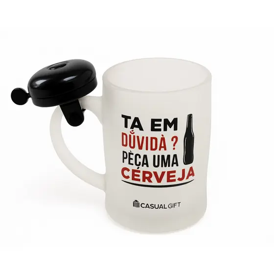 Caneca Chopp Campainha Tá Na Dúvida Peça Cerveja 400ml
