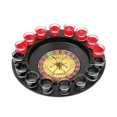 Jogo Roleta Drink Cassino 16 Copos Shot Vidro Copos Bebida Dose Diversão Festa