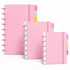 Caderno Inteligente A6 A5 B5 A4  Preto Planner Diário Refil Destacável Discos Removíveis Estudo Capa