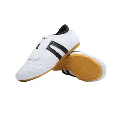 Breathable Sapatos De Taekwondo Brancos Kung Fu Wushu Taichi Karate Artes Marciais Tênis De Luta-Red/Black Q1R6