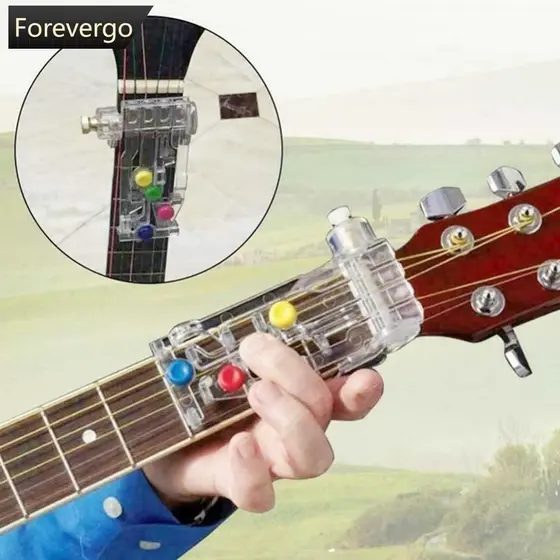 Guitar Treinador Iniciante De Violão Ferramenta De Aprendizagem De Acordes Dedo À Prova De Dor Acessórios De Prática F