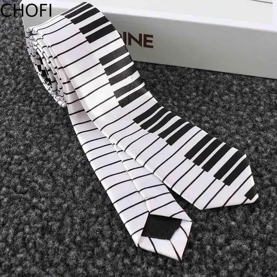 MOCHO Gravata De Teclado De Piano Para Moda Masculina Música Clássica