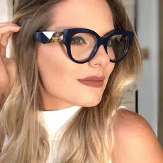 Óculos De Armação De Moda Olho De Gato Mulheres Retro Estilos Designer De Computador Óptico UV400