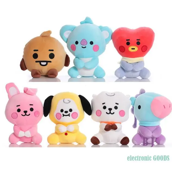 【Garantia de menor preço】KPOP BTS Brinquedo De Pelúcia KOYA MANG RJ SHOOKY TATA BT21 Boneca Brinquedos Suaves Para Crian