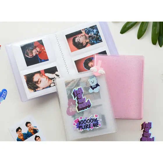 Jelly Color 36 Pockets Álbum De Fotos De Bolso Para Mini Porta-Cartões Com Adesivo Fotográfico Nome Cartão 3 Polegadas