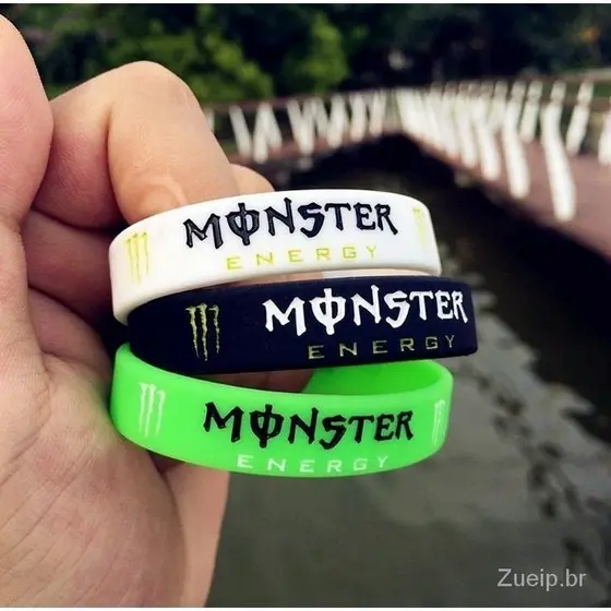 MONSTER Energia Verde Silicone Esportes Pulseira Casal Pulso 6AME NL5M