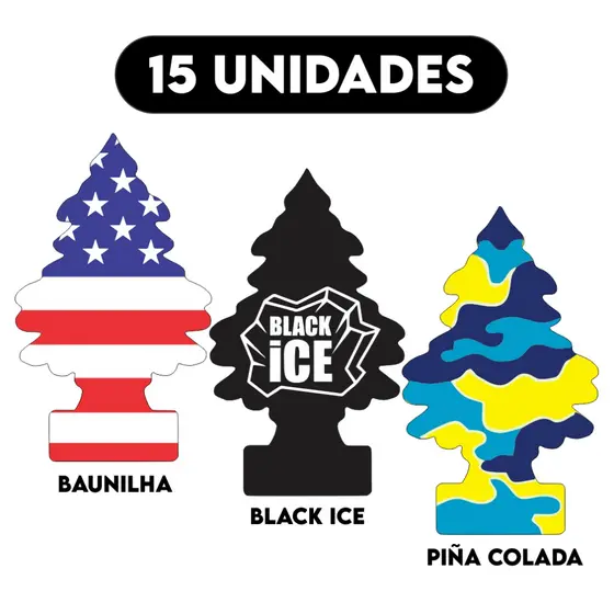 Kit 15 Unidades De Cheirinho de Carro Aromatizante Pinheiro