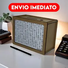 Cofre Desafio 1000 5000 10000 Caixa Dinheiro De Madeira Método Japonês Poupança Mdf