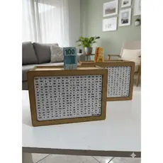 Kit 2 Cofre MDF Desafio 10mil/5mil/1mil Caixa Dinheiro Cofrinho De Madeira Método Japonês Escolha Sua Meta