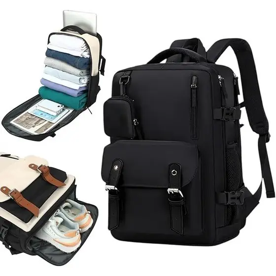 Mochila De Viagem Feminina Multifuncional À Prova D'água Reforçada Trilha Esportiva