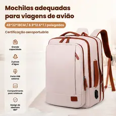 Mochila 4 em 1 grande com quick charge USB・compatível com notebook