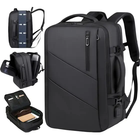 Mochila De Viagem Unissex Multifuncional Impermeável Reforçada Expansível para Trilha Esportiva