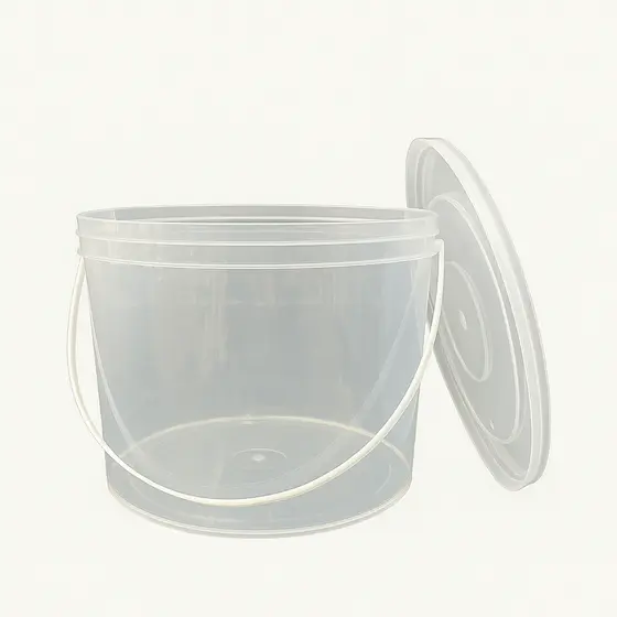 Balde transparente com tampa hermético para alimentos conservas bebidas brinde 1L/2,2L/2,8l/3,2l/3,6L