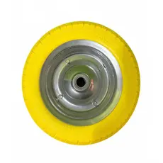 Roda maciça para carrinho de mão carriola carga poliuretano não fura, resistente e leve 325/8