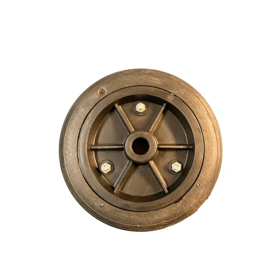 Roda 9 polegadas PVC para carrinho de carga, plataforma, rodízio, furo 7/8