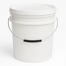 Balde branco alimentício atóxico 20 litros com tampa hermética, lacre e alça metálica