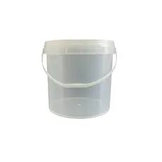 Balde transparente com tampa hermética, lacre e alça para alimentos, bebidas, lembrancinhas 2,2 2,8 3,2 e 3,6 litros