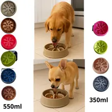 Comedouro Lento para Cães e Gatos, Antivoracidade, Antiderrapante,Slow Feeder, Anti Bagunça