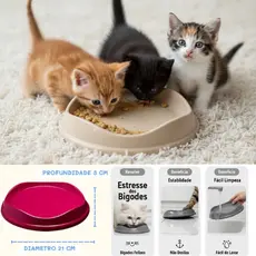 Pote Comedouro Raso para Gatos | Ideal para Sachês e Rações Úmidas | Conforto para Bigodes Felinos