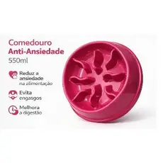 Comedouro Interativo Lento 550ml para Cães e Gatos | Alimentação Saudável | Antivoracidade