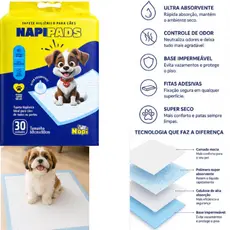 Tapete Higiênico para Cães 60x80cm Ultra Absorvente 30 Unidades Anti Odor Super Seco