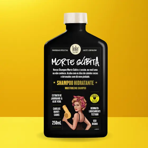 Shampoo Morte Súbita Lola 250ml Detox Cabelo Danificado Hidratante Nutrição Restauração Limpeza Profunda Frizz Xampu