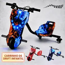 Triciclo Drift Elétrico 350W até 100kg | Infantil e Adulto | 3 Velocidades - Bluetooth Led