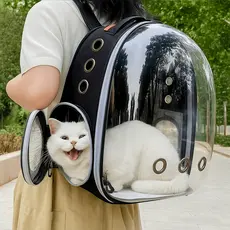 Mochila Pet Gato Cachorro Bolsa Transporta Gato Grande Astronauta Visão ABERTA e Sistema de Circulação de Ar