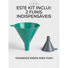 Kit 2 Funis de Cozinha Plástico Multiuso Pequeno Grande Para Transferir Líquidos