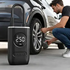 Mini Compressor de Ar Portátil Calibrador de Pneu Recarregável Digital USB