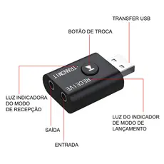 Kit 2 Adaptador Bluetooth 5.0 Transmissor e Receptor P2 3.5mm Estéreo Música Chamada ANJGG BRASIL